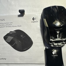 Logitech M525 Power Plus Optical Wireless Laser Mouse ‎Black Gray-   Complete picture
