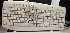 Microsoft Internet Keyboard PS/2 Wired Beige Model RT-9410 V.6FTW Vintage picture