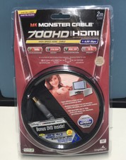 NEW Monster Cable 700HD 2M High Speed 14.3Gbps HDMI Cable 6.5” Cable W Free DVD picture
