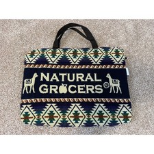Natural Grocers Wool Blend Laptop Bag Llama Southwestern Made in Ecuador Navy picture