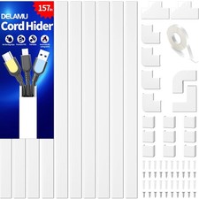 Cord Hider, 157in Wire Covers for Cords on Wall,  Cable Hider Cord Covers for... picture