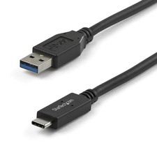 StarTech 3ft (1m) USB-A to USB-C Charging Cable, 10Gbps, 3 ft / 1m, Black  picture