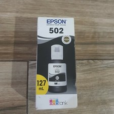 BRAND NEW Genuine Epson EcoTank Ink Bottle 502 Black 127ml EXP 07/2024 picture