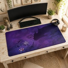 Gengar Mouse Pad | Desk Mat, Pokemon Watercolor Art Cute Decor Accessories picture
