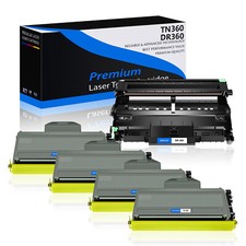 5 PK TN360 DR360 Toner Drum For Brother Printer HL-2140 HL-2170W MFC-7340 7840W picture