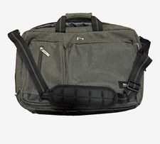Solo New York Solid Gray/Black 15in Padded Adjustable Strap Messenger Bag picture