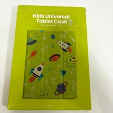 GEMS Kids Universal Tablet Case 7-11” Space Green Magnetic Clasp & Stand Age 6+ picture