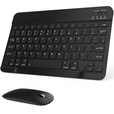 Rechargeable Bluetooth Keyboard and Mouse Combo, Universal Ultra-Slim Wireless K picture