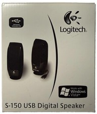 Logitech S-150 USB Digital Computer Speakers Black New Sealed Portable Audio picture