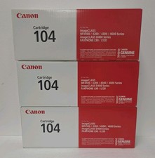 Lots of 3 Canon 104 - Black Toner Cartridge (0263B001) New Sealed  picture