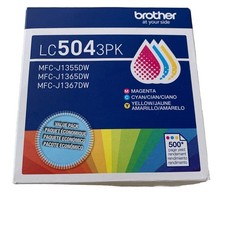 Brother Gen LC504 3PK Standard Yield Cyan Magenta Yellow Ink Cartridge EXP 06/28 picture