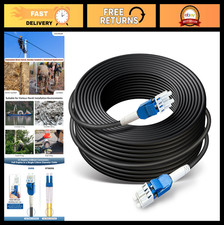 100ft Outdoor Armored Fiber Optic Cable, Duplex Single Mode, LC to LC, 9/125um picture