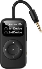 Black Portable, Long battery, Dual Pairing, LED Screen, Bluetooth 5.3 Adapter picture