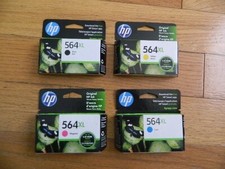 2023 GENUINE SET 4 HP 564XL CARTRIDGES C6340 D5460 5510 6510 7515 FACTORY SEALED picture