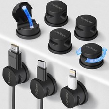 8 Pack Magnetic Cable Management Clips - Ideal Cord Holder for Nightstand, Desk, picture