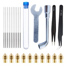 Brass Stainless Steel Printer Nozzles Nozzle Cleaning Needles Accessories Kit r picture