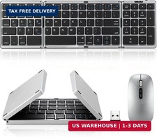 Foldable Keyboard and Mouse, Bluetooth Dual Model Folding, 2.4G + BT5.0 x 3, Ful picture