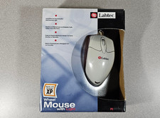 Vtg Labtec Wheel Mouse with Light Windows XP 98 PS/2 Wired Red LED Open Box picture