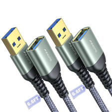 AINOPE 2 Pack USB Extensions Cable High Speed USB 3.0 Extension Cord Type a Male picture