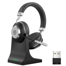 Wantek Wireless Headset with Mic, USB Dongle Bluetooth Headphone for Home/Office picture