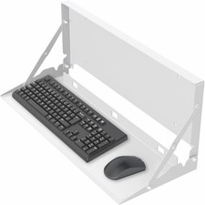 VIVO White Flip Down 24 inch Keyboard Tray Wall Mount with Mouse Pad picture