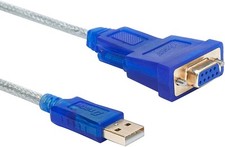 DTech 3 Feet USB to Serial Female Adapter Cable DB9 3ft RS233 cable, blue  picture