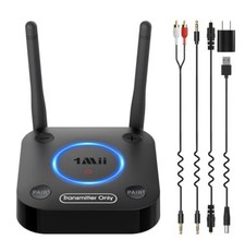 1Mii B06TX Bluetooth 5.3 TV Transmitter for TV to 2 Wireless Headphone/Speaker picture