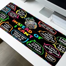 Colorful Inspirational Desk Mat, Motivational Quote Mouse Pad, Suitable for Ho picture