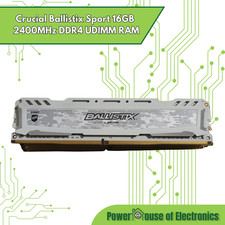 Crucial Ballistix Sport (White) 16GB 2400 MHz UDIMM | BLS16G4D240FSC.16FBD picture