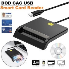 USB C Smart Card Reader DOD Military CAC Common Access-Bank for Windows Mac OS picture