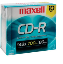 PE Maxell® CD-R 48x 700 MB/80-Minute Blank Discs (10 Pack) picture