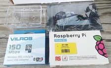 NEW NOS Raspberry Pi Model B+ 1.2 + Case Camera USB Wireless Heatsinks PC picture