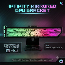 Custom Pic Infinity Mirrored GPU Side Panel GPU Backplate Graphics Card Holder picture