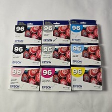 2016/2021 NIB 9 GENUINE Epson 96 T096 ink For R2880 Set T0961-T0964-T0966-T0969 picture