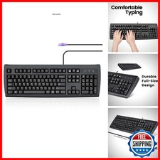 Perixx Periboard-107 Wired PS2 Full Size Keyboard US English Layout picture