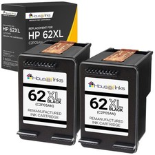 2PK For HP 62XL 2-Black C2P04AN Ink Cartridge for ENVY 5646 5660 7640 7645 picture