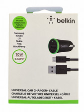 4-Pack Belkin 10W USB-A Car Chargers with 4ft Micro USB Cables New picture