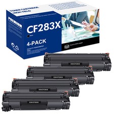 1-4PK CF283X Black Toner For HP 83X Toner LaserJet Pro MFP M225dn M201n M201dw picture