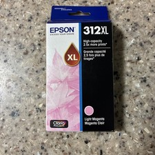 Genuine Epson 312XL Light Magenta Ink Cart T312XL320S High-Capacity Exp 02/2026 picture