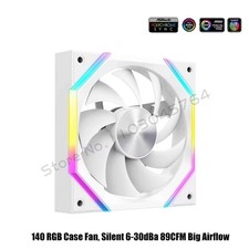 140mm ARGB PC Case Fan Silent 6-30dBa 89CFM 4-Pin PWM Forward/Reverse picture