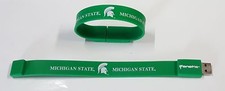 20 Michigan State Spartans USB Flash Drive Wristband Bracelets Memory 2.0 GB  picture