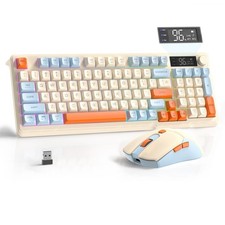 Wireless Rechargeable Gaming Keyboard and Mouse Combo Rainbow Backlit 40 G2U picture