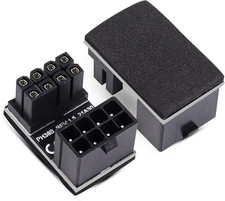 ATX 8Pin U Turn,180 Degree Angled Power Adapter for Desktops Graphics Card 2 Pac picture