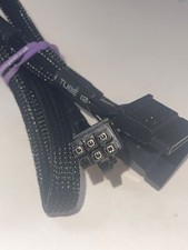 Genuine EVGA Sleeved 6-Pin to 3x SATA SSD/HDD Drive PC Power Supply Cable picture