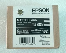T5808 Genuine Epson Pro 3800 3880 Matte Black Ink T580800 w/exp 05-2013 picture