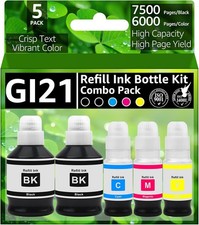 5PK GI-21 Ink Refill Bottles Compatible for Canon GI 21 MegaTank G3270, G3260 picture