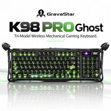 GravaStar K98 PRO Ghost Tri-Model Wireless Mechanical Gaming Keyboard 1.65'' TFT picture