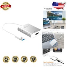 Stunning 4K HDMI USB 3.0 Adapter - Aluminum, Dual Display, UHD Playback picture