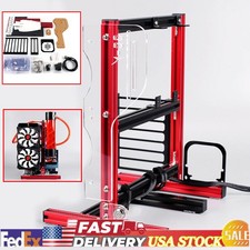 Red DIY ITX ATX MATX PC Frame Test Bench Open Air Case Water Cooling Fan Chassic picture