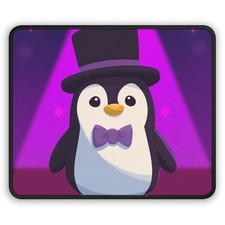Magician Penguin Gaming Mouse Pad | Cute Penguin with Top Hat picture
